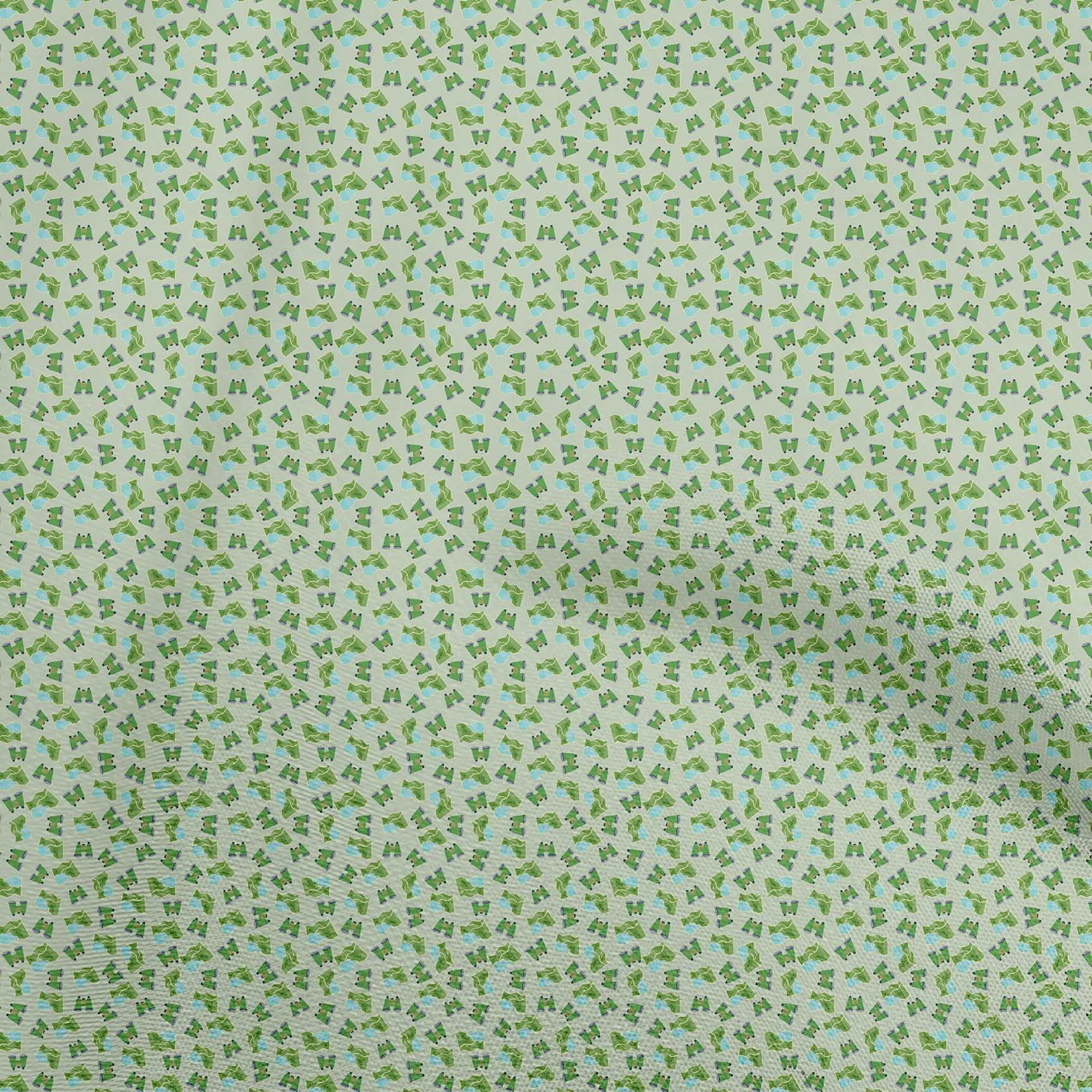 oneOone Rayon Mint Green Printed Fabric - 56 Inch Wide by The Yard for DIY Clothing & Sewing Supplies | Perfect for Travel, Dresses, Quilting & Home Decor Projects