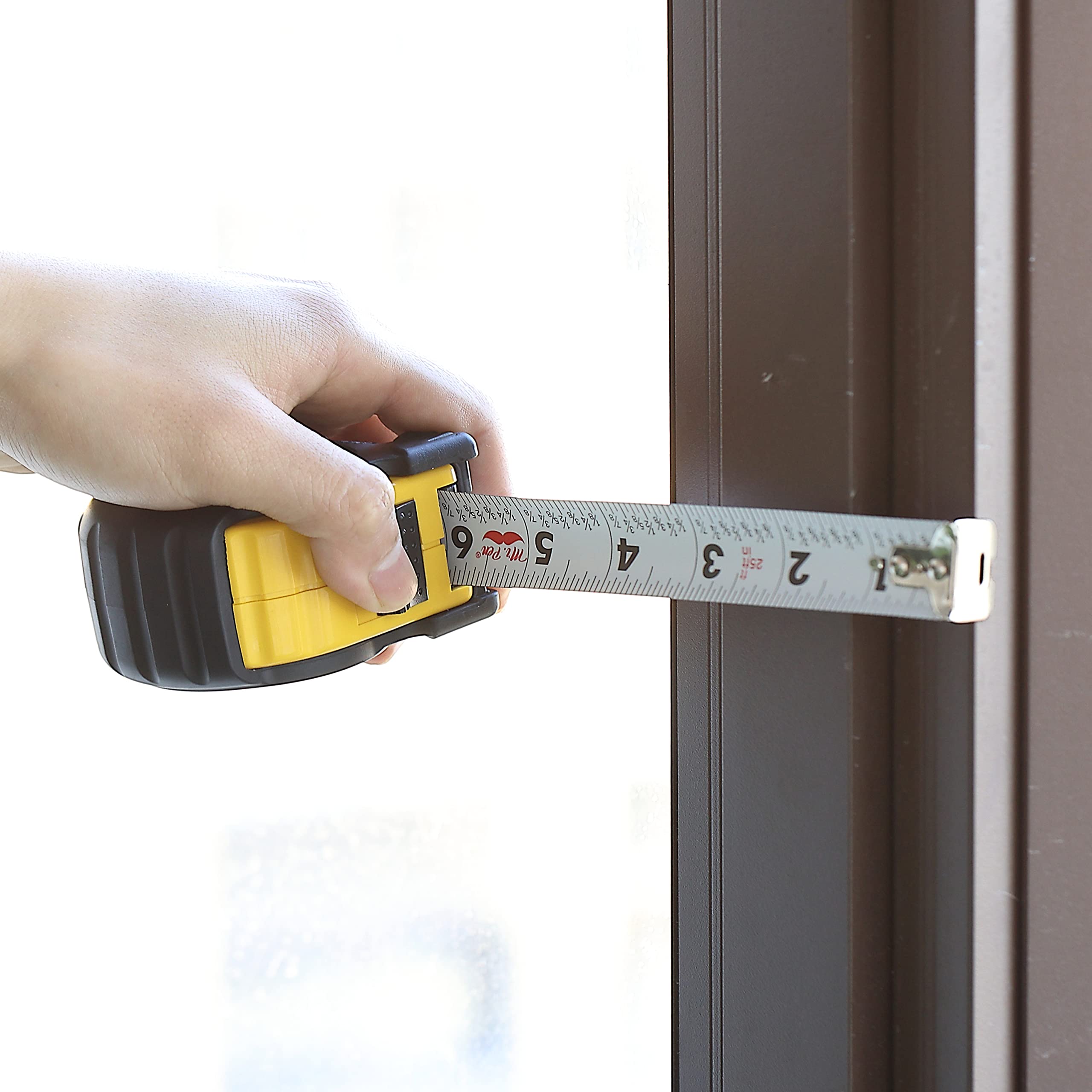 **Mr. Pen 25-Foot Steel Retractable Tape Measure with Fractions - Easy Read, Durable Construction for DIY, Construction, and Home Improvement Projects**
