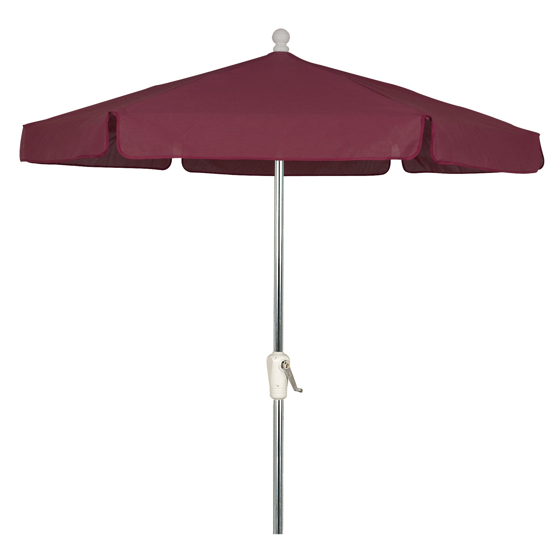 7.5ft Burgundy Garden Umbrella with Push-Button Tilt & Aluminum Pole - Patio, Poolside, Backyard, Outdoor Dining Shade Solution