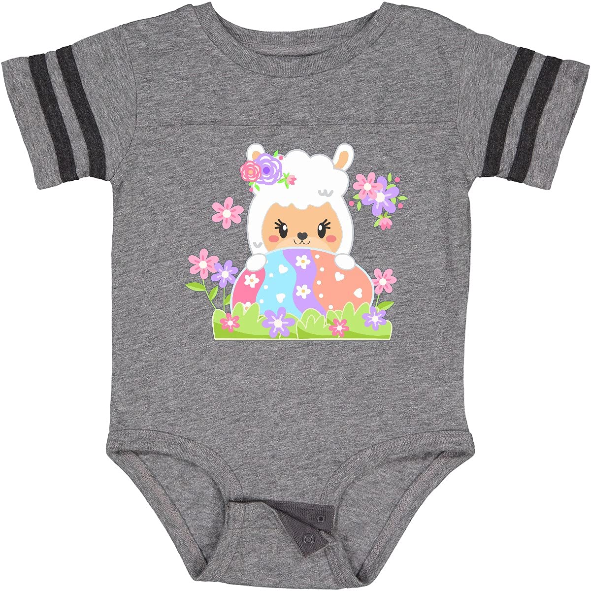 Cute Easter Llama with Spring Flowers Baby Bodysuit - Adorable Easter Outfit for Infants, Perfect for Easter Photos & Spring Celebrations