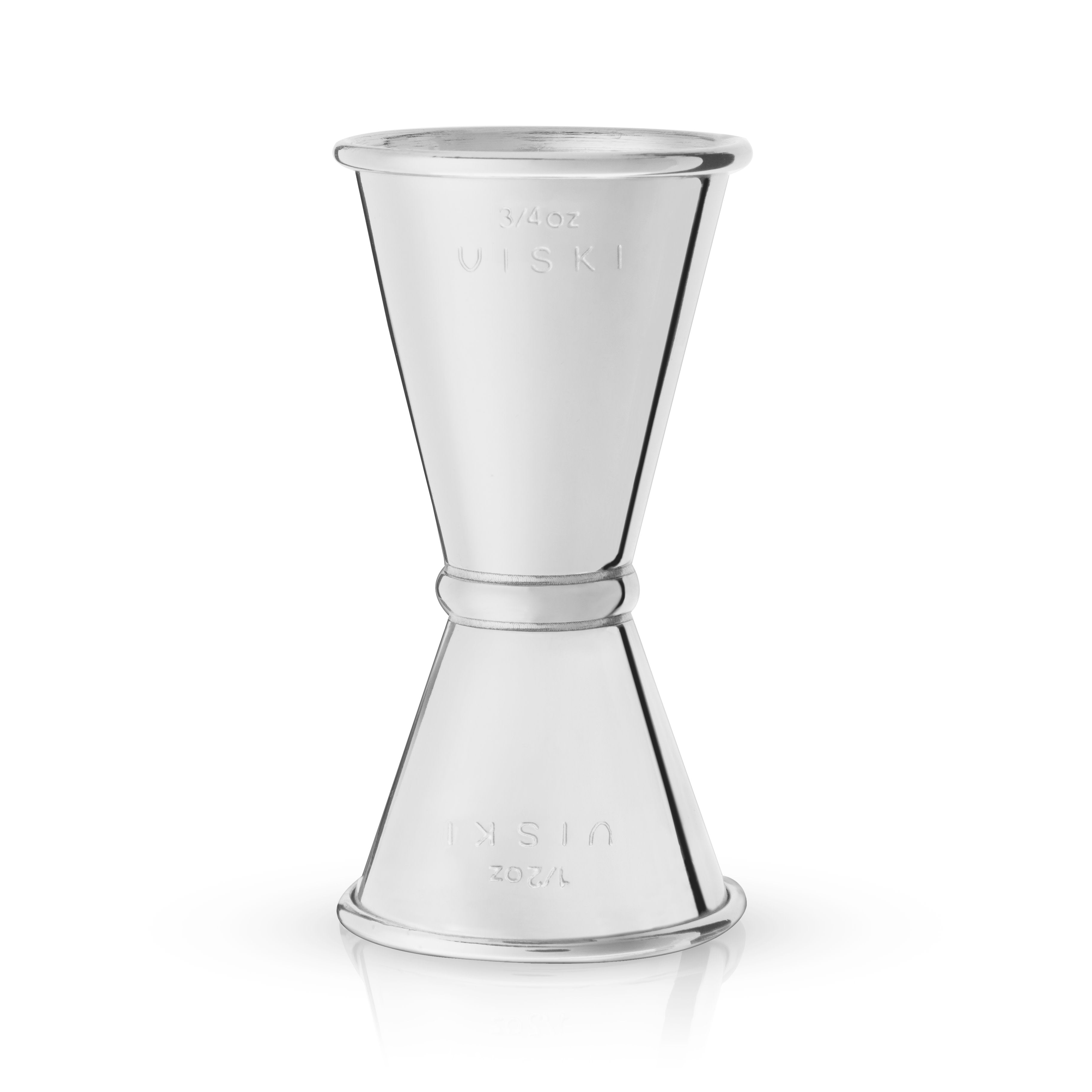 Harrison Small Japanese Style Jigger - 1oz/2oz Stainless Steel Cocktail Measuring Cup for Bartenders, Mixologists & Home Bars - Perfect for Crafting Martinis, Old Fashioned & Japanese Cocktails