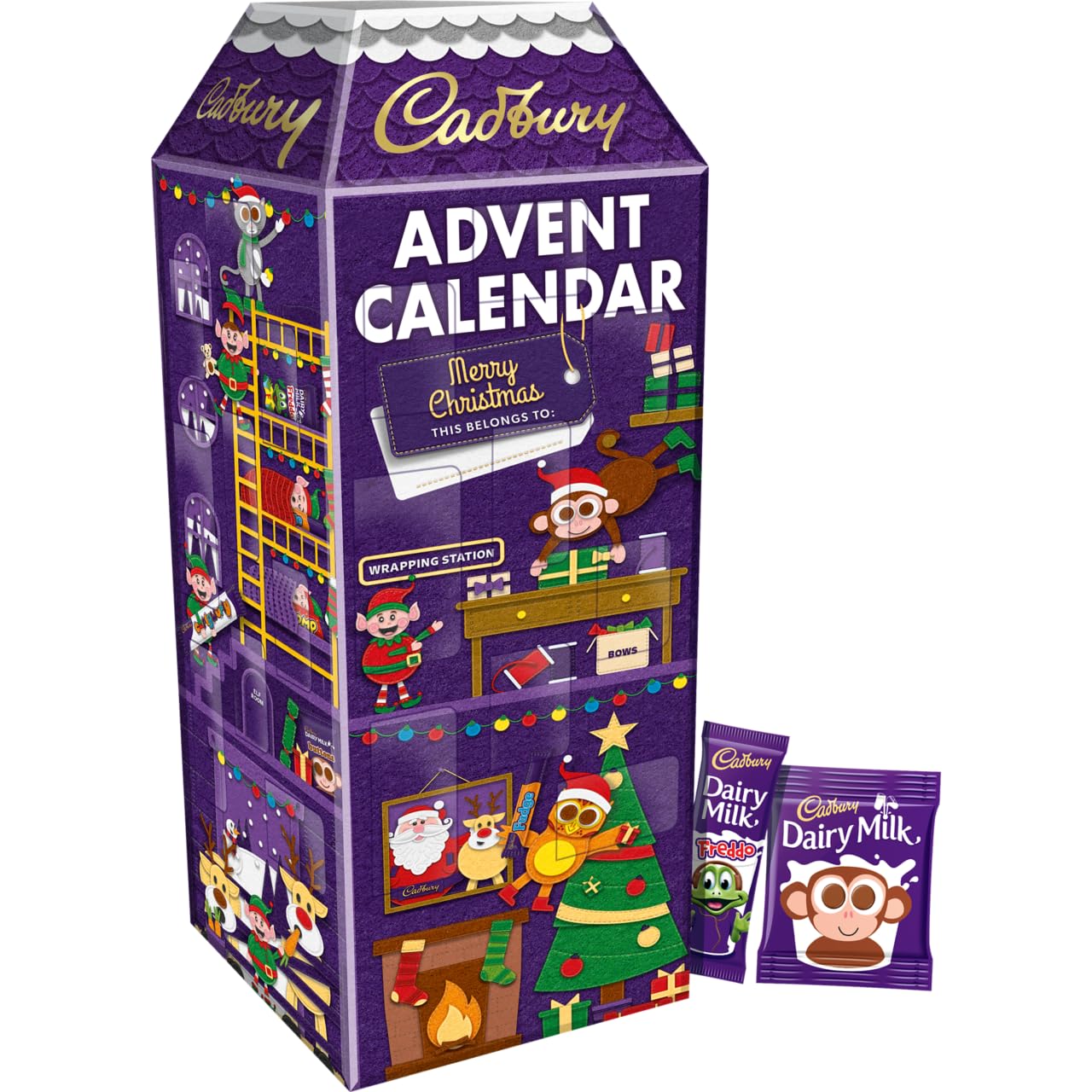 Cadbury Dairy Milk Christmas Chocolate Advent Calendar 90G - Countdown to Christmas with 24 Delicious Chocolate Treats - Perfect for Holiday Gifts, Stocking Stuffers & Family Traditions