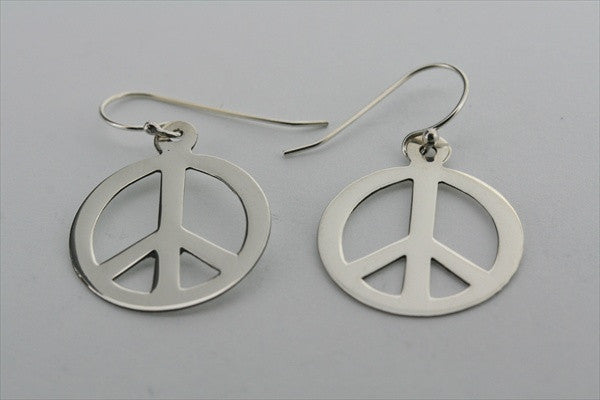 Flat Disc Peace Earrings - Minimalist Stud Earrings for Women - Perfect for Everyday Wear, Work, and Casual Outings