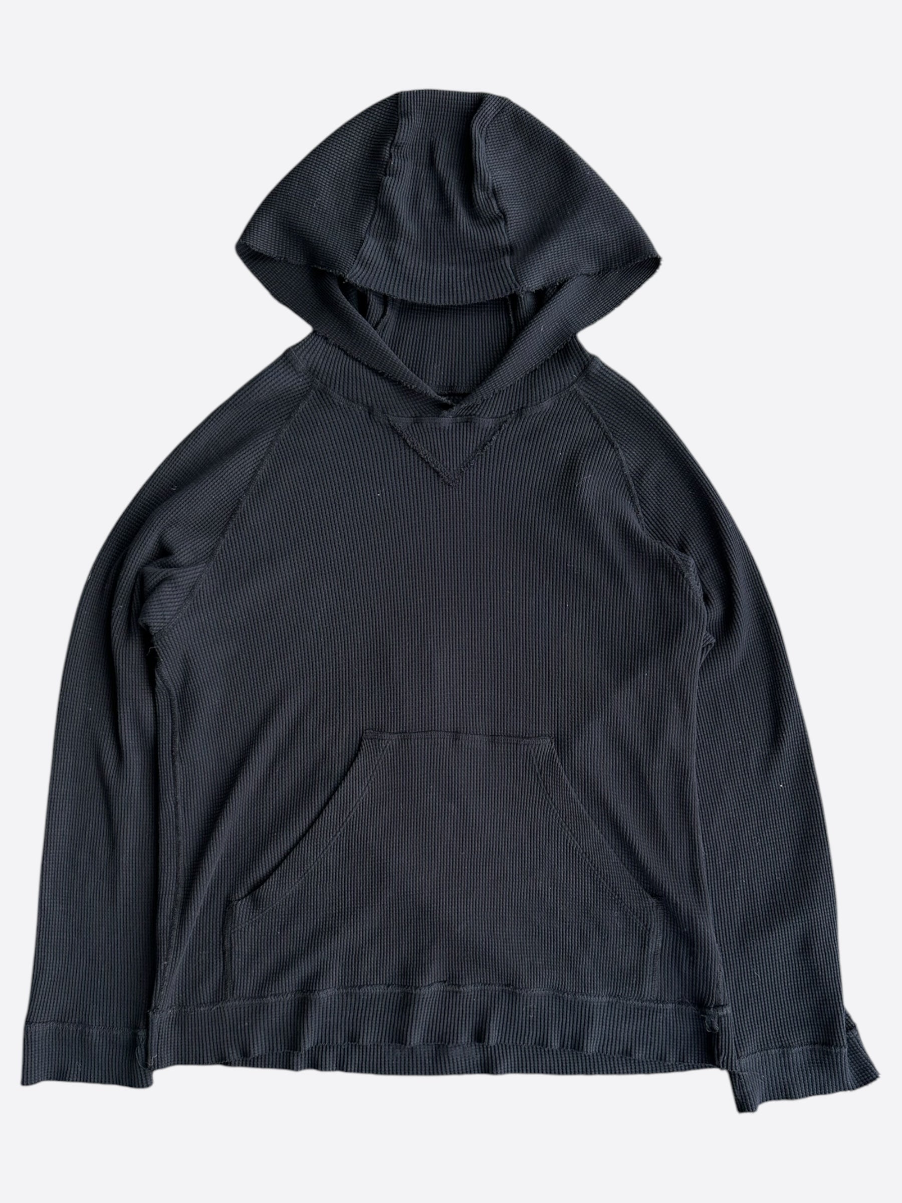 Chrome Hearts Black Horseshoe Logo Thermal Hoodie for Men & Women - Stylish Warm Fleece-Lined Pullover for Winter & Fall Fashion - Perfect for Casual Outfits, Streetwear & Layering