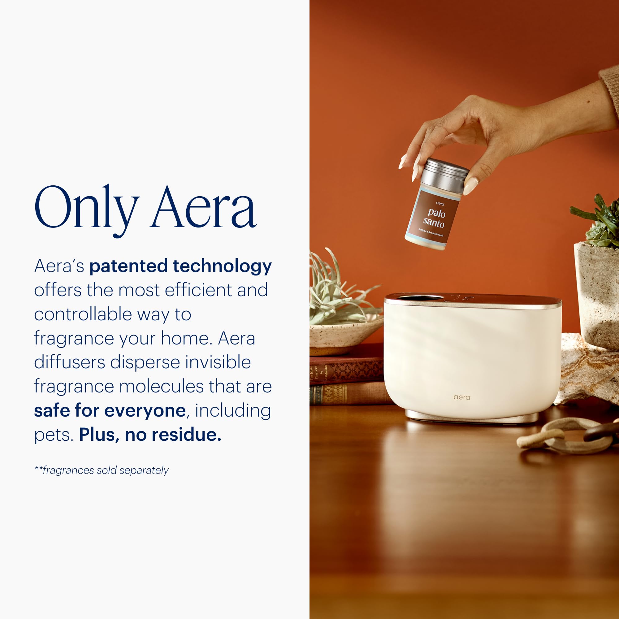Aera Smart Home Fragrance Diffuser with App Control - Essential Oil Aromatherapy Device, Hypoallergenic & Pet-Friendly, White | Perfect for Bedroom, Office, Yoga Studio & Spa (Scent Capsules Sold Separately)