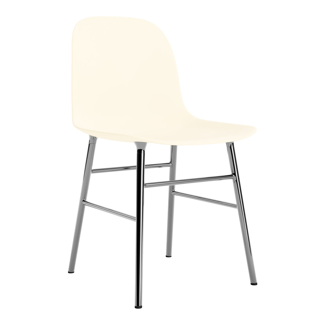 Modern Form Chair with Sturdy Metal Legs - Ergonomic Design for Home, Office & Dining Room Comfort