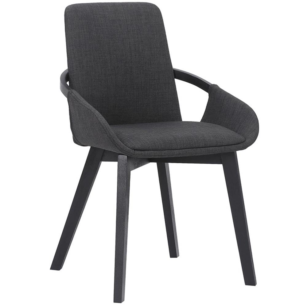 Armen Living Greisen Modern Wood Dining Room Chair - Charcoal Finish | Stylish & Comfortable for Home, Kitchen, Restaurant, and Office Use