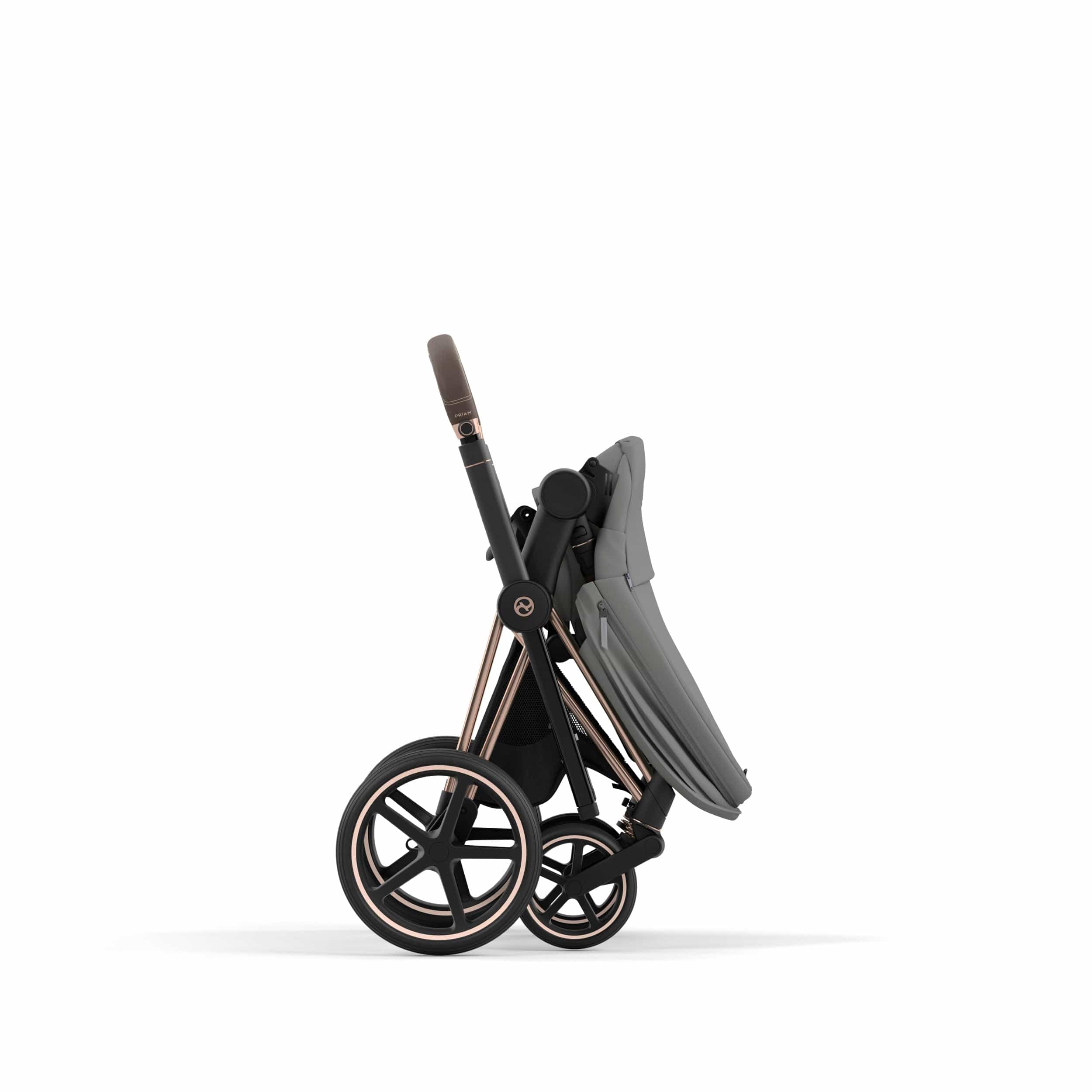 Cybex Priam 4 Complete Luxury Stroller - Rose Gold & Brown | Premium Baby Stroller for Newborns & Toddlers | Perfect for City Walks, Shopping & Travel