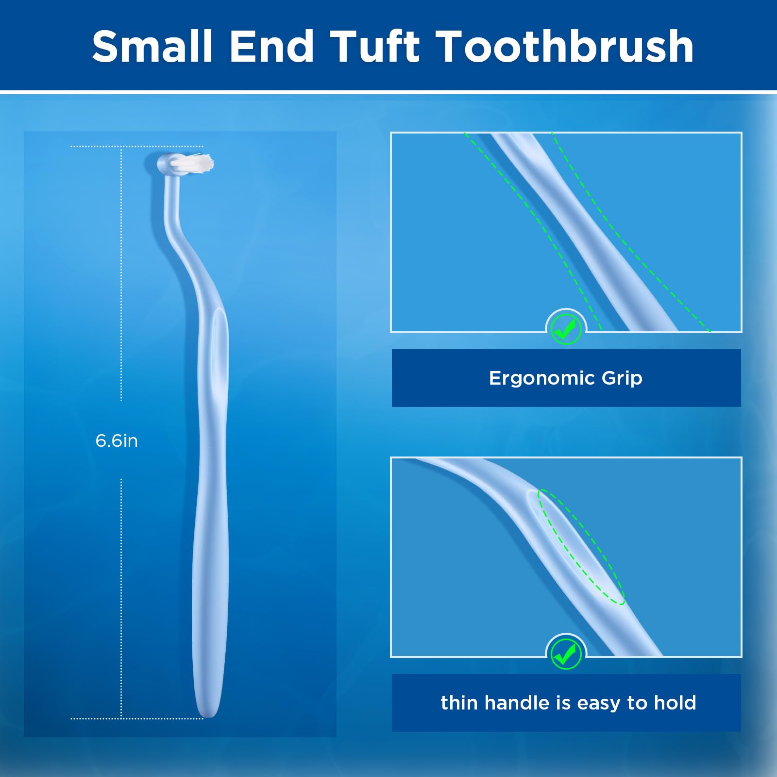 Orthodontic Toothbrush Set - 6 Pack Ultra Soft Bristles for Braces, Implants & Retainers | Small Head Design for Detailed Teeth Cleaning | Gentle Gum Care & Dental Hygiene Essential for Adults & Kids