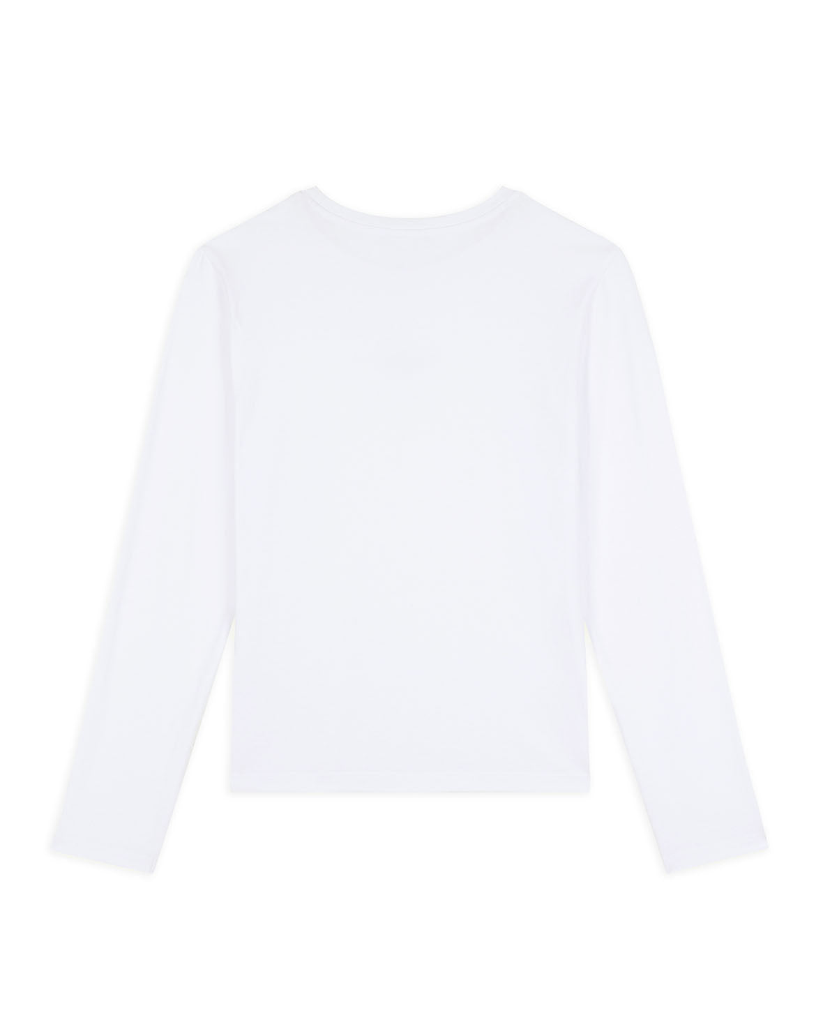 Organic Cotton Long Sleeve T-Shirt with Embroidered Logo - White | Comfortable Casual Wear for Men & Women | Perfect for Everyday Outfits, Work & Outdoor Activities
