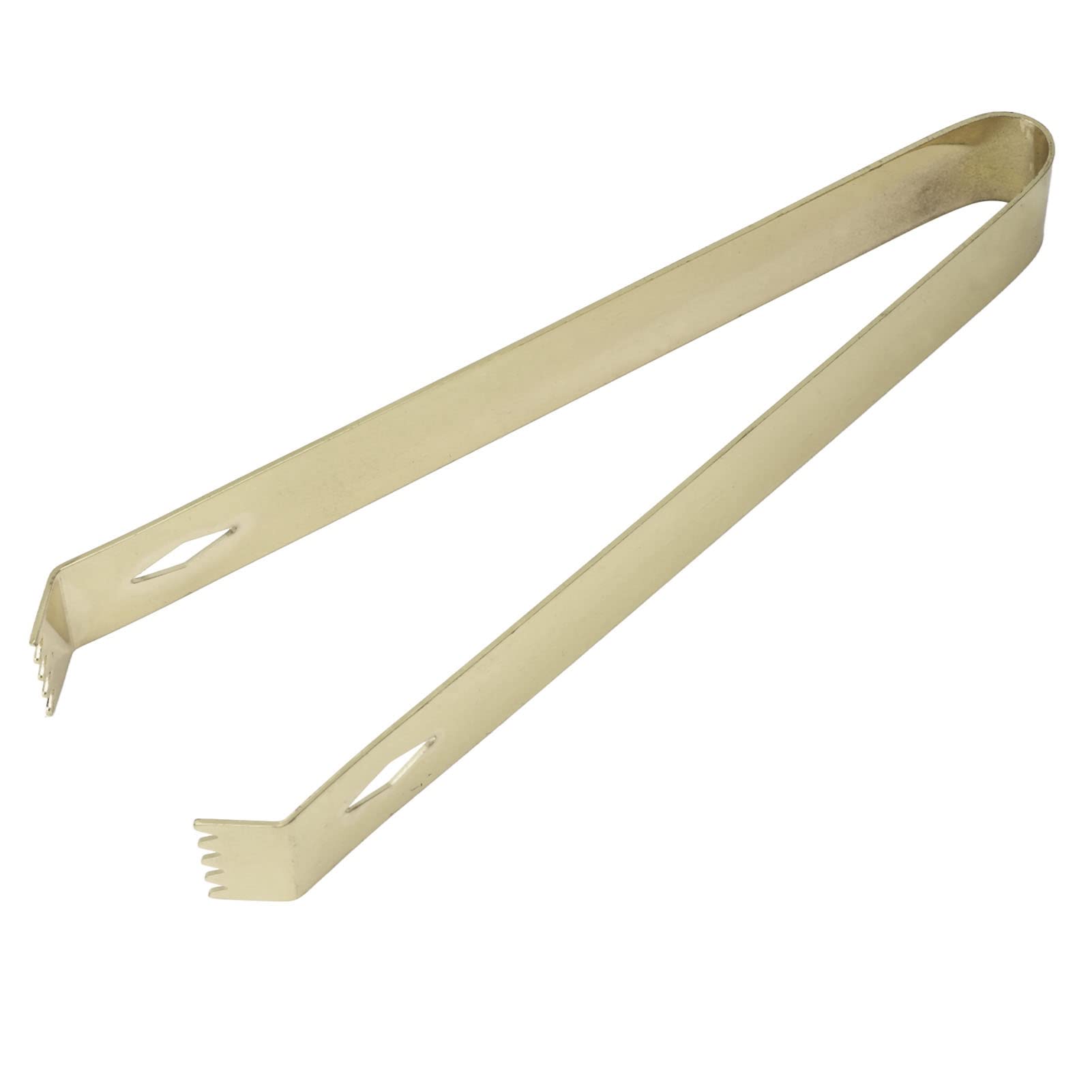7 Inch Stainless Steel Ice Tongs with Teeth - Gold Cocktail & Sugar Tongs for Ice Bucket, Coffee Bar, Kitchen & Party Serving (Perfect for Cocktails, Appetizers & Ice Cubes)
