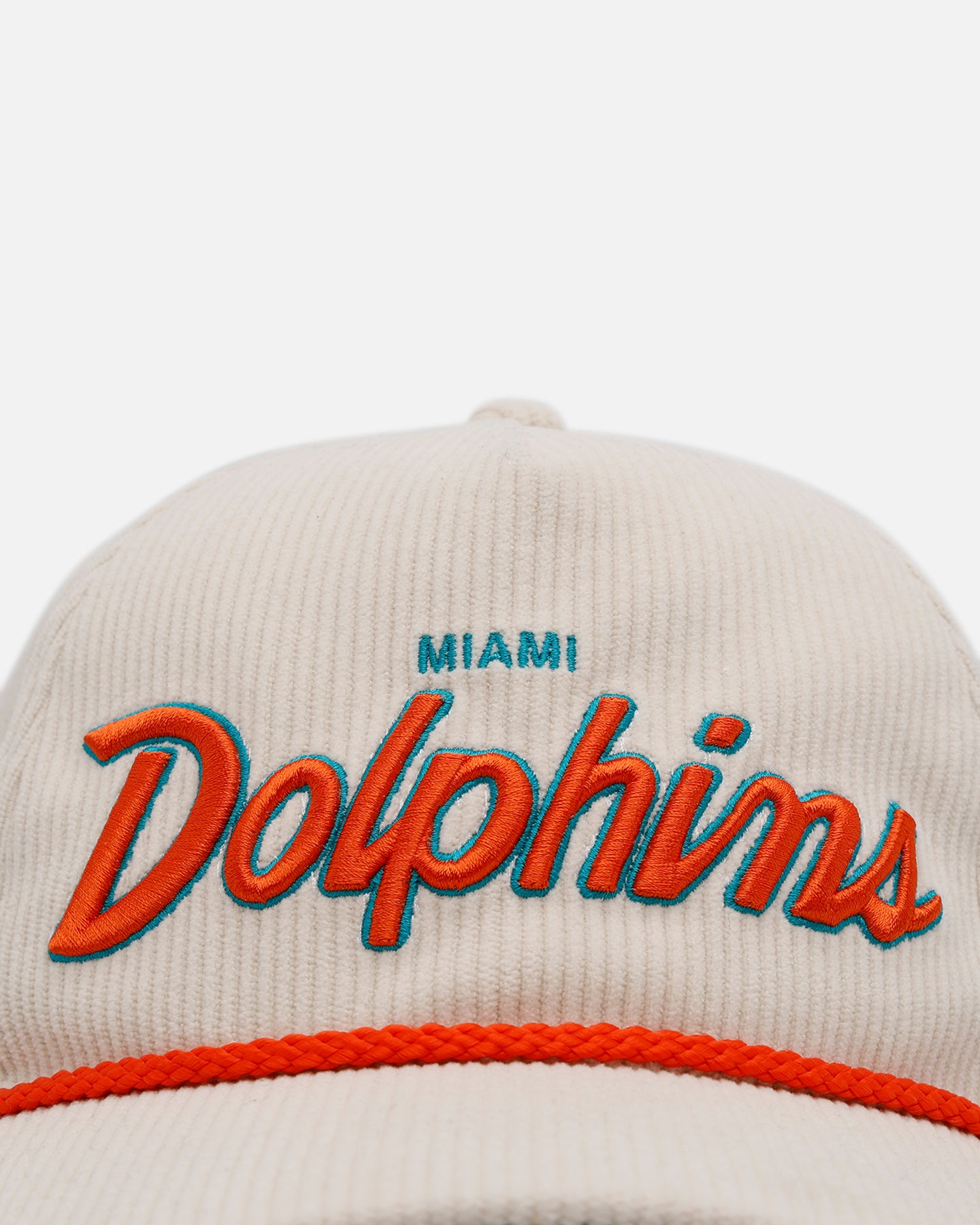 47 Brand Miami Dolphins 'Natural Script' Premium Hitch Corduroy Snapback Hat for Men - Perfect for NFL Games, Sports Events & Casual Wear