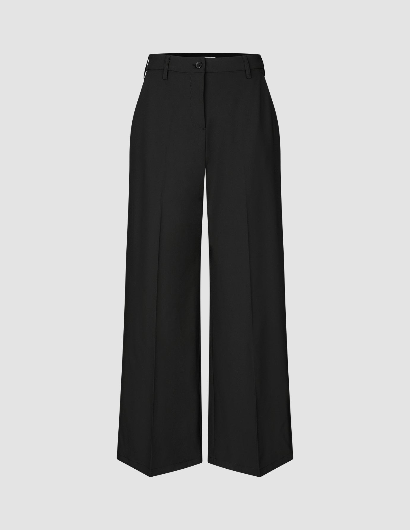Essential Wide Leg Pants for Women - High Waisted Black Stretch Trousers for Work, Office & Casual Wear