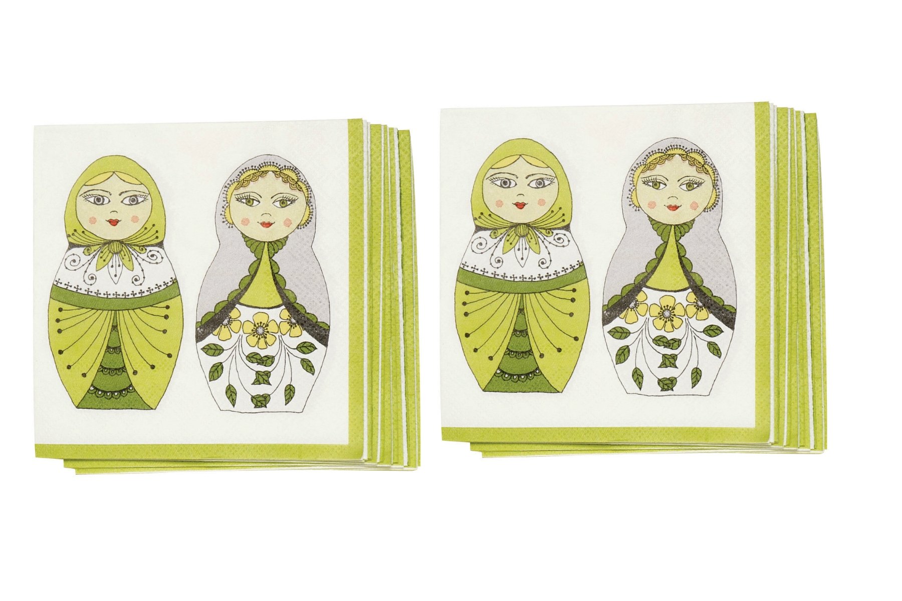 Now Designs Baboushka Paper Cocktail Napkins - Set of 2, 5.5