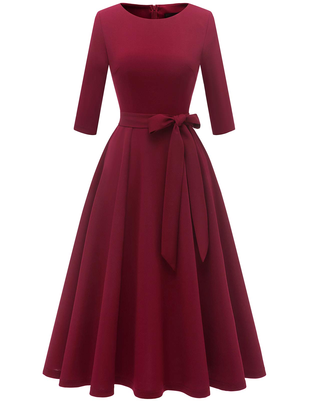 Vintage Cocktail Dresses for Women 2025 - 3/4 Sleeve Formal Church Dress for Wedding Guest & Spring Events - Elegant Vintage-Inspired Party Gowns for Evening Occasions, Bridal Showers & Special Celebrations