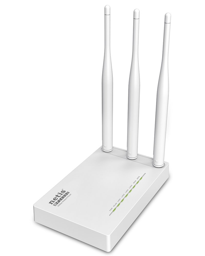 Netis WF2409E 300Mbps High-Speed Wireless N Router with 3x5dBi Antennas - Secure WiFi for Home & Office | Parental Controls | Compatible with Computers, Smartphones & Smart Devices (Ideal for Streaming, Gaming & Smart Home)