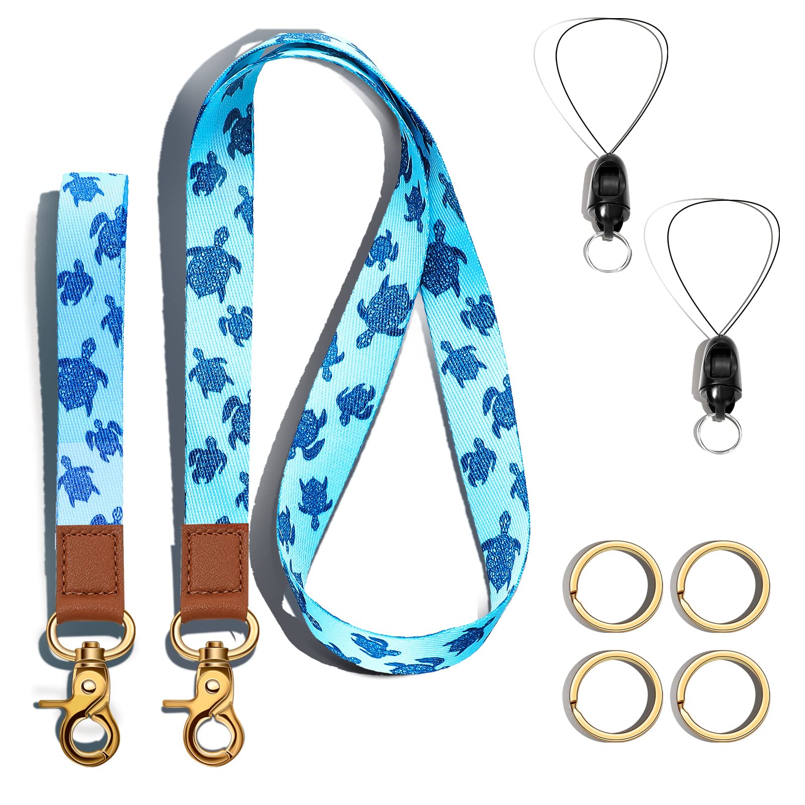 MTLEE 8 Pcs Detachable Key Lanyards for Men & Women - Keys & ID Holder for Work & Travel