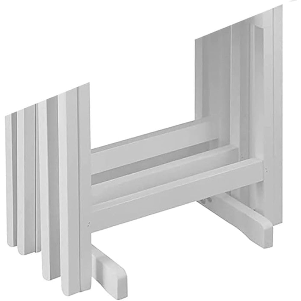 5-Piece Solid Wood Folding Laptop Desk Set - Adjustable Portable Computer Stand, Lightweight Workstation for Gaming & Office Use - Multi-Purpose Snack Tray & Decorative Table (White) - Perfect for Home Office, Dorm Room & Small Spaces