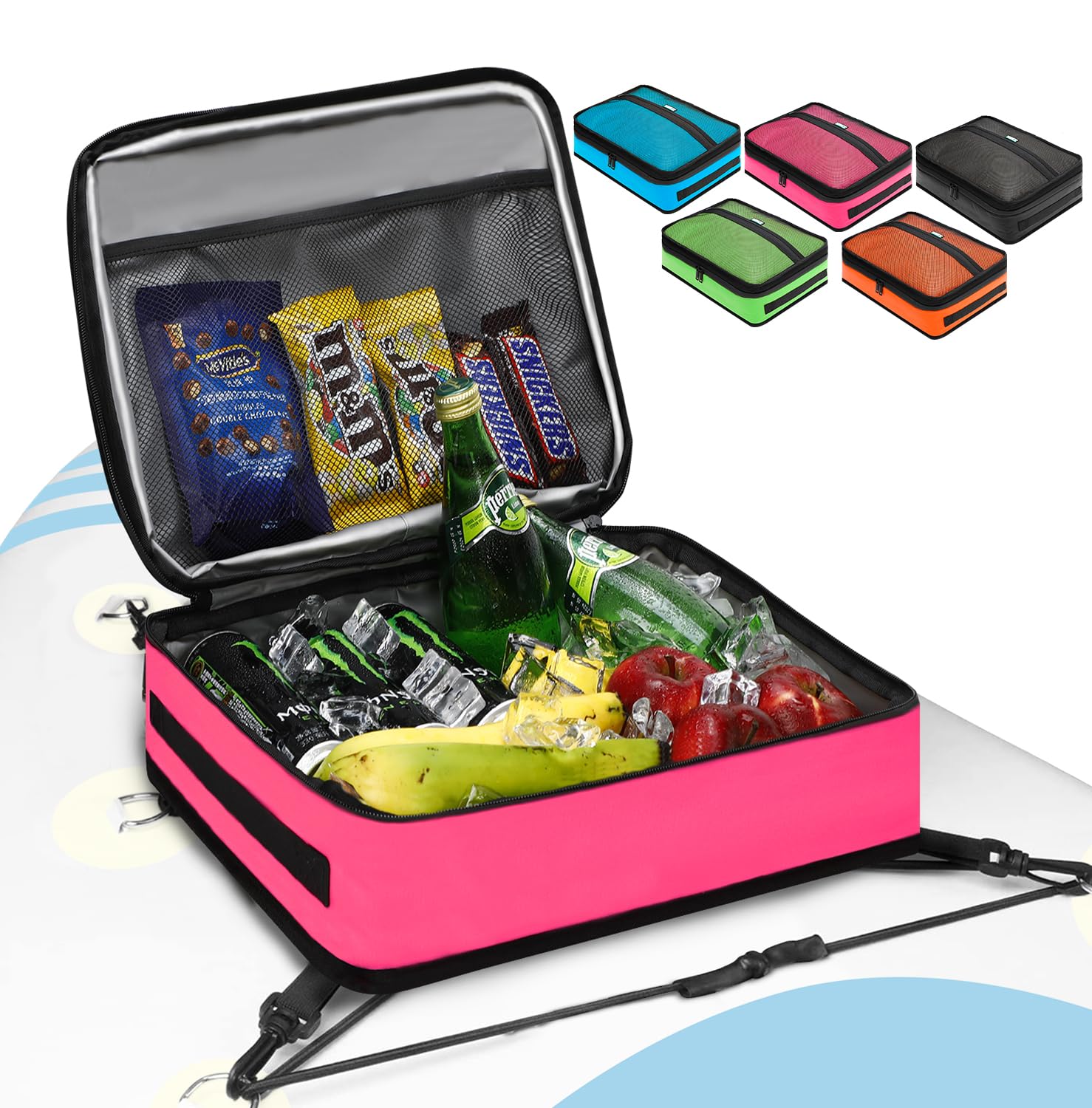 **Premium Waterproof SUP Cooler Bag - Insulated Leakproof Paddle Board Accessory Holds 10 Cans - Perfect for Kayaking, Surfing & Beach Outings**