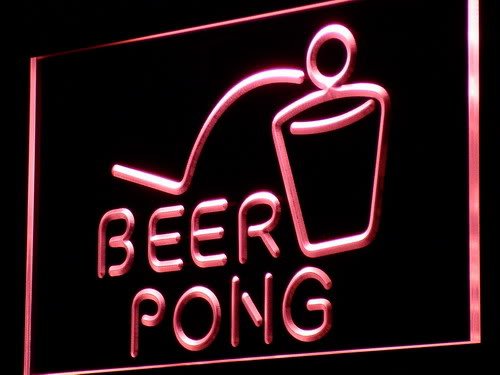 ADVPRO J214-R LED Beer Pong Light Sign - Glowing Bar Pub Party Game for Adults - Perfect for College Parties, Game Nights & Man Cave Decor