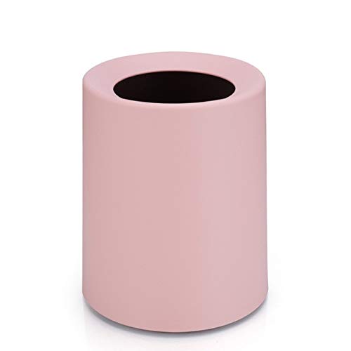 Gylazhuzizljt 12L Outdoor Trash Can - Plastic Matte Waste Bin for Home, Office & Garden - Pink Lidless Garbage Dustbin for Paper Recycling & Storage - Perfect for Patio, Kitchen & Workspace Organization
