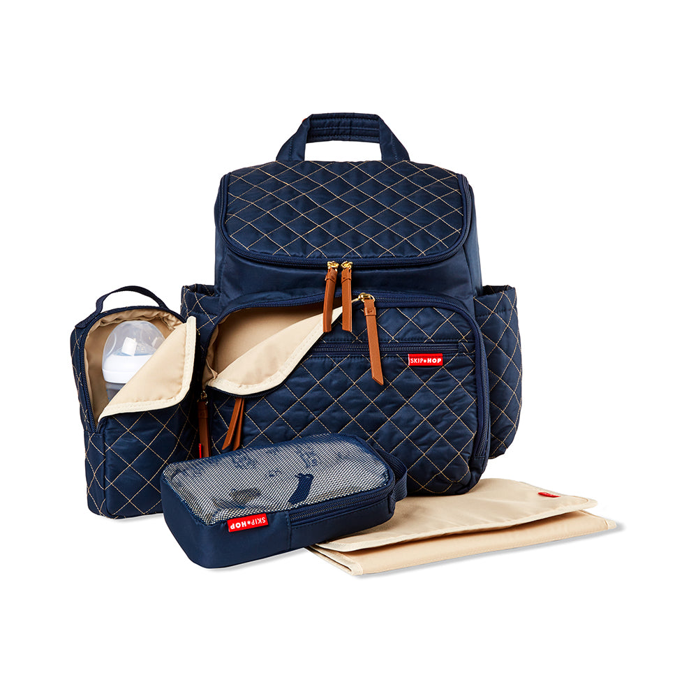 Skip Hop Forma Nappy Backpack - Stylish & Functional Diaper Bag for Parents - Navy Blue - Perfect for Daycare, Travel & On-the-Go Parenting