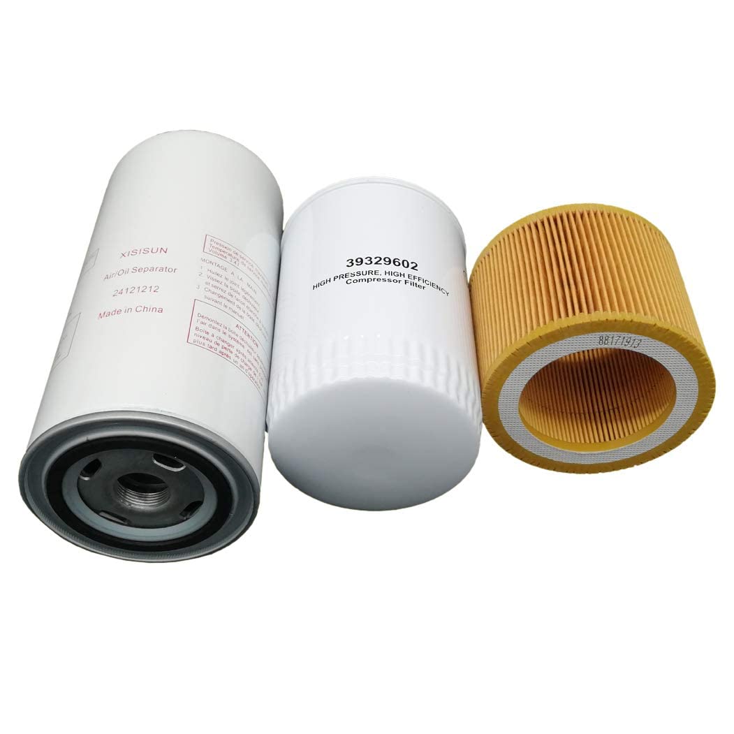 Air Compressor Filter Kit 24121212 88171913 39329602 - Compatible Replacement Spare Parts for Industrial & Home Use