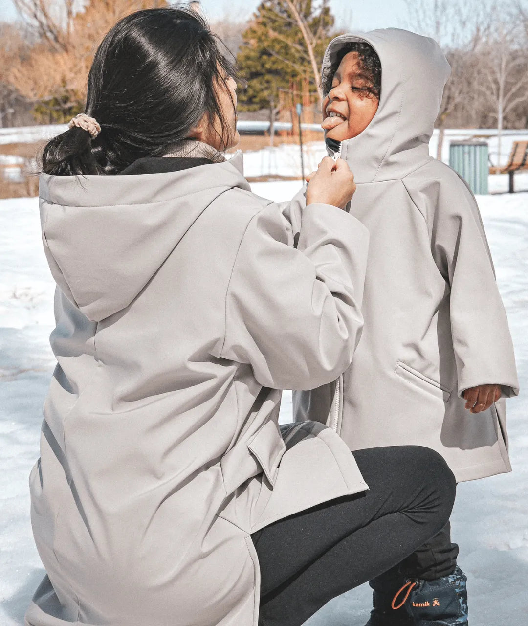 Waterproof Mid-Season Trench Coat with Detachable Hood - Lightweight Raincoat for Men & Women | Perfect for Spring, Fall & Rainy Day Outdoor Activities