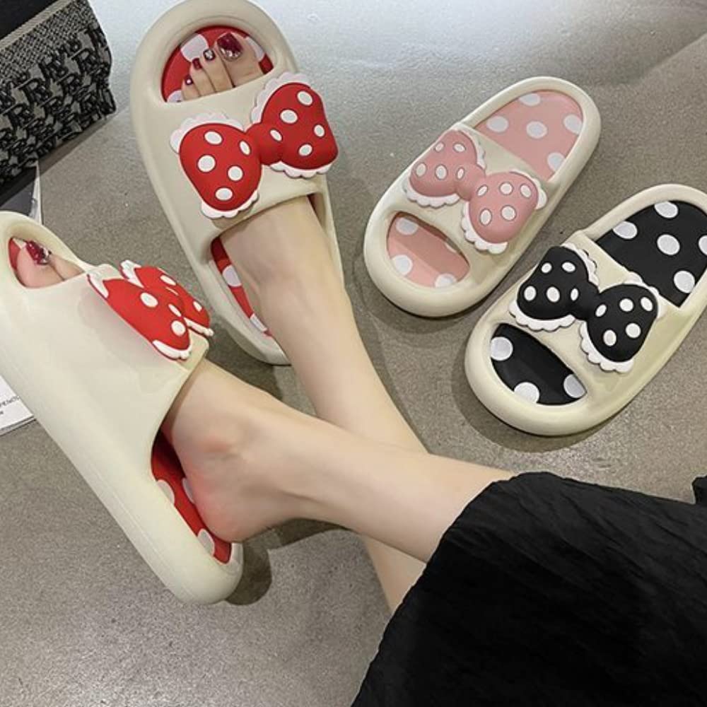 Rgiem Unisex Pillow Slippers for Women & Men - Soft Comfortable Non-Slip House Shoes - Quick Drying Shower Sandals - Cute Open Toe Indoor Slippers for Home, Spa, and Travel