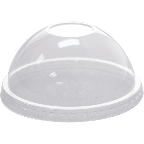 Karat C-HDL662-A-NH 92mm Dome Lids (No Hole) - 1000 Pack for 9oz & 12oz Dessert Cups & Cold Drink Cups | Perfect for Bubble Tea, Smoothies, Iced Coffee & Takeout Beverages