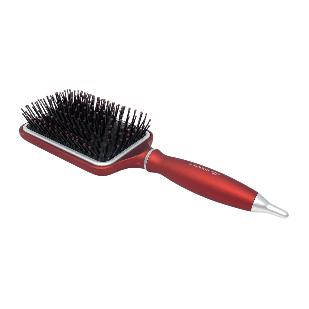 Scalpmaster 13 Row Ball Tip Cushion Paddle Hair Brush for Detangling & Styling - Gentle Scalp Massage for Wet & Dry Hair - Perfect for Home & Salon Use