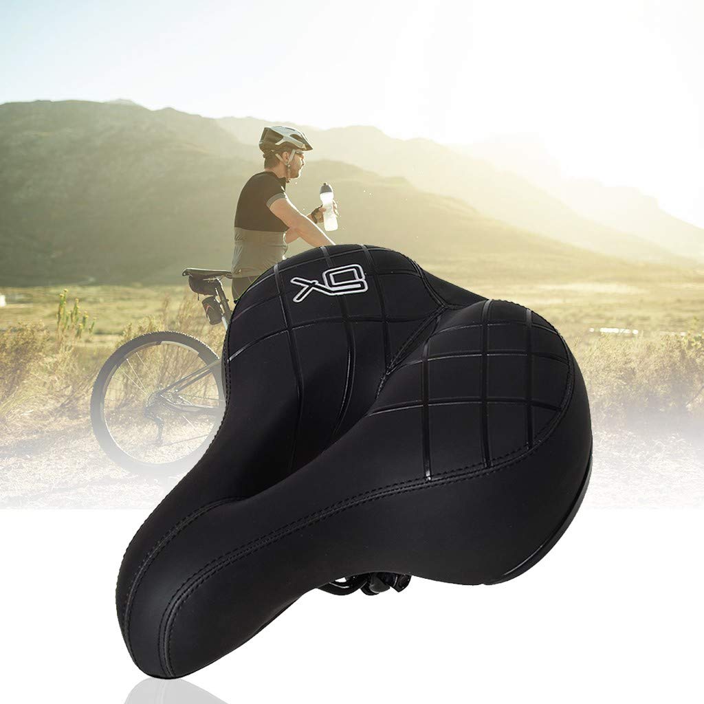 ZCCSHOWN Comfortable Bike Saddle Seat - Soft Bicycle Cushion Replacement for Mountain, Road & Electric Bikes - Ergonomic Design for Long Rides (Black) | Perfect for Commuting, Cycling & Outdoor Adventures