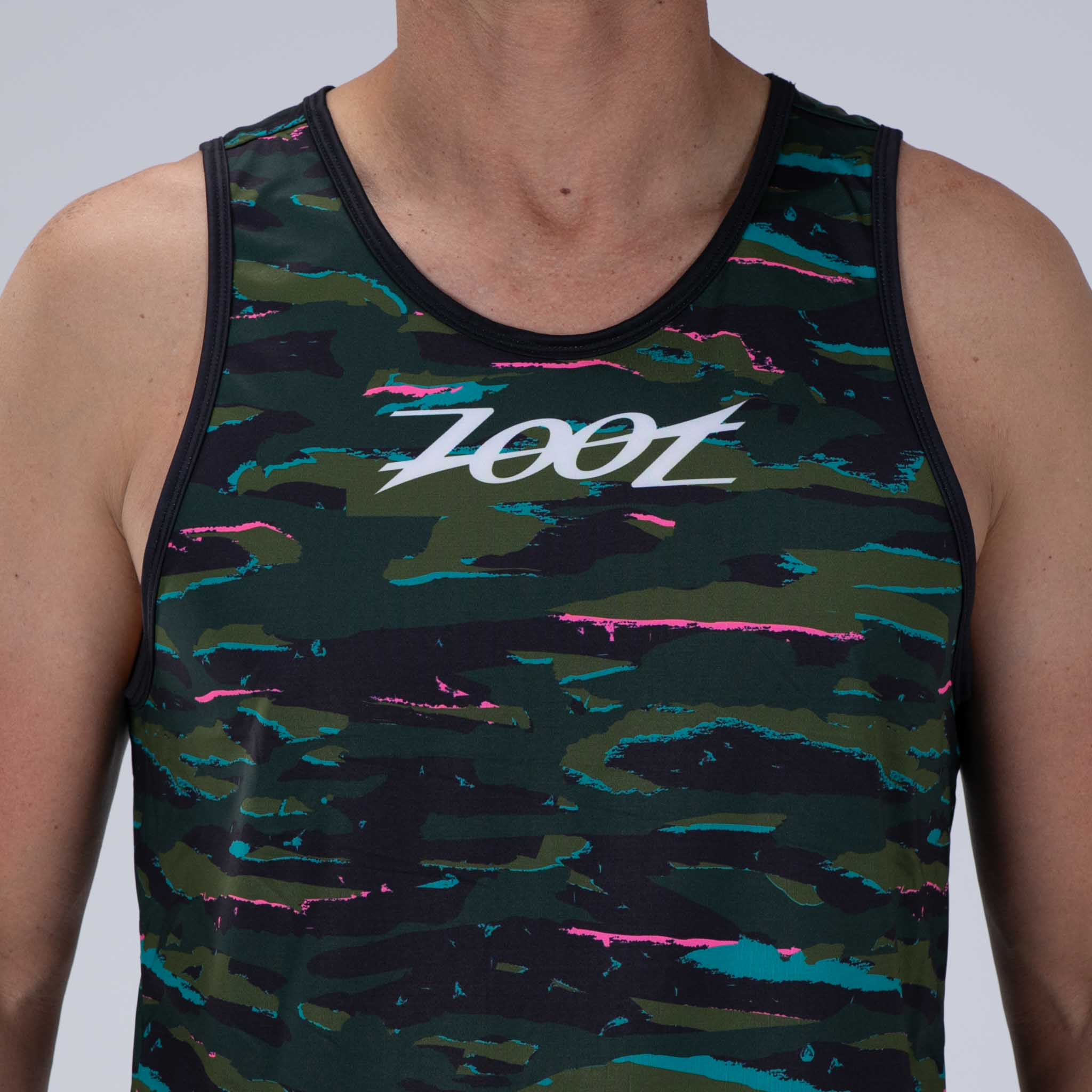 Men's Limited Edition Running Singlet - California Camo Print | Lightweight Performance Top for Jogging & Gym Workouts