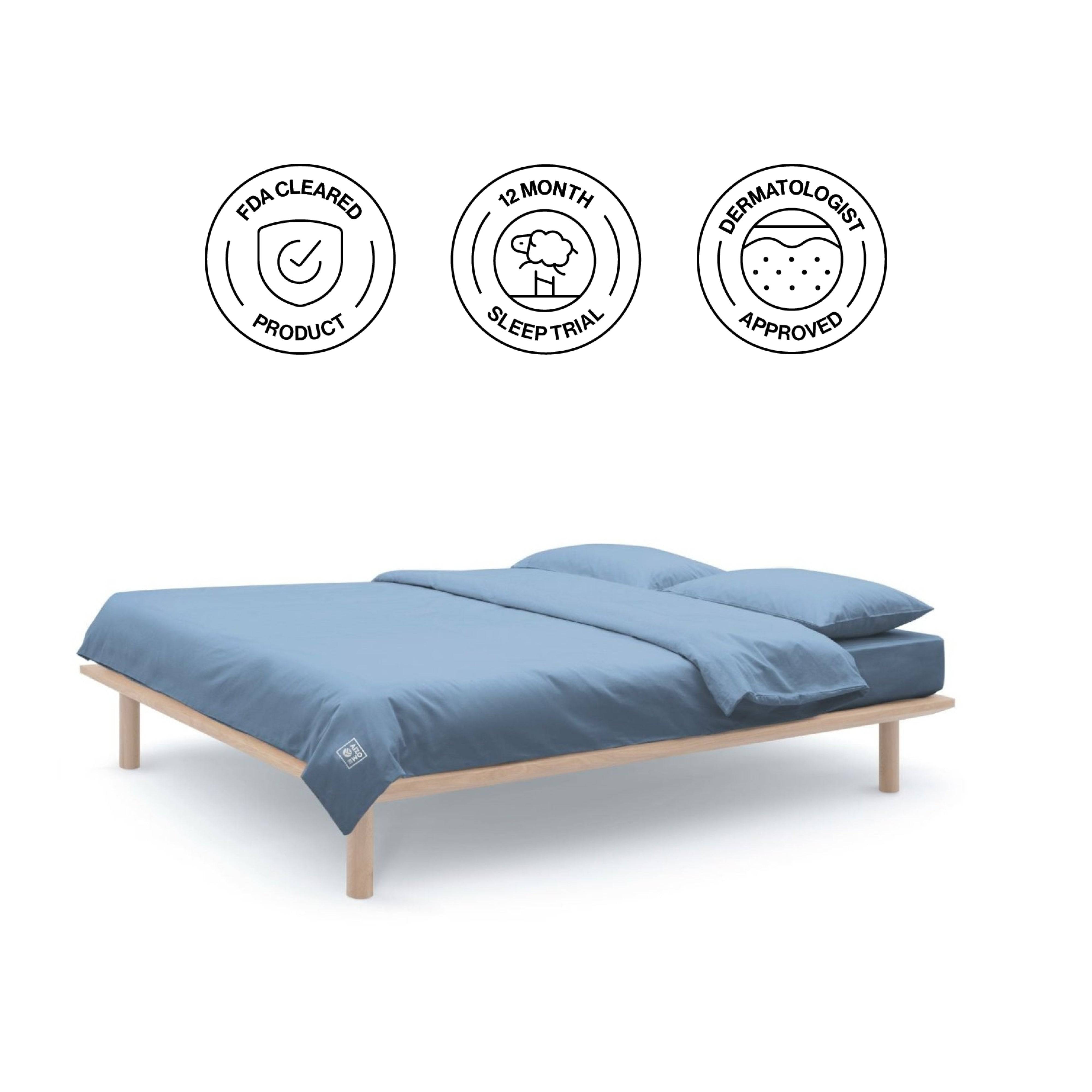 Organic Cotton Duvet Cover Set - Breathable & Hypoallergenic Queen/King Size - Soft Bedding for All Seasons - Perfect for Eco-Friendly Home & Guest Room Decor