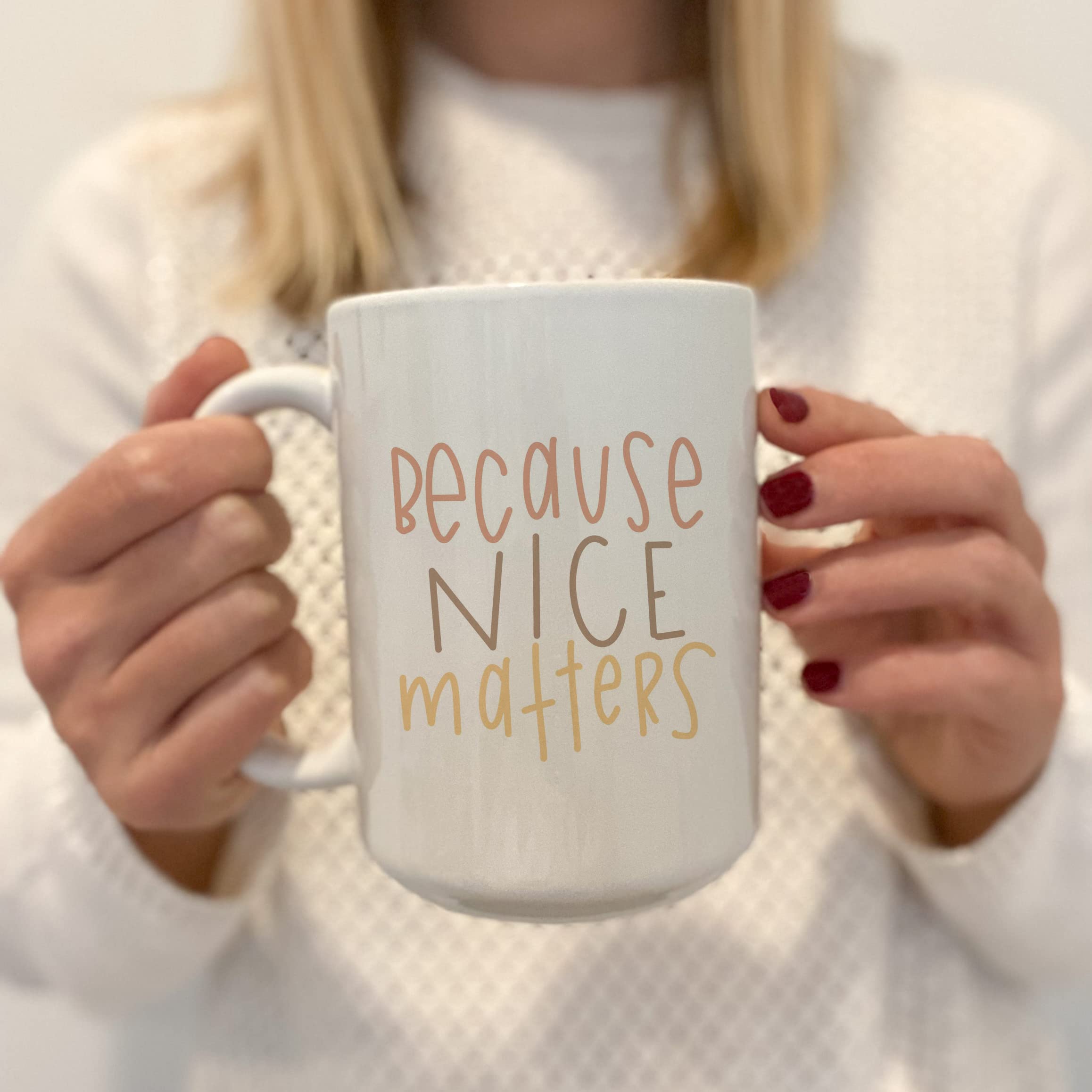 Inspirational Coffee Mugs with Quotes - 11oz Kindness Cup for Office & Home Use