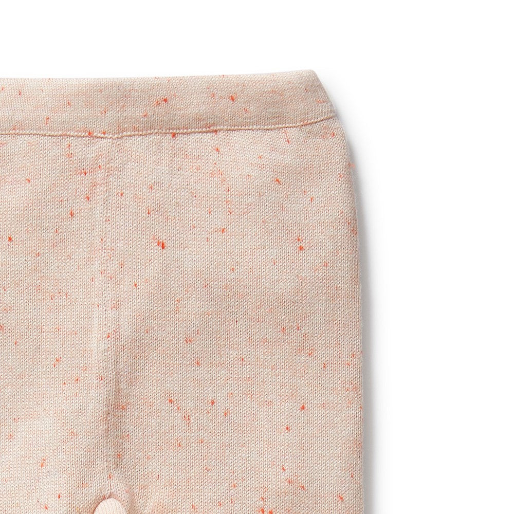 Organic Cotton Knitted Baby Leggings with Feet - Soft & Breathable Infant Pants for Playtime, Sleep & Everyday Comfort