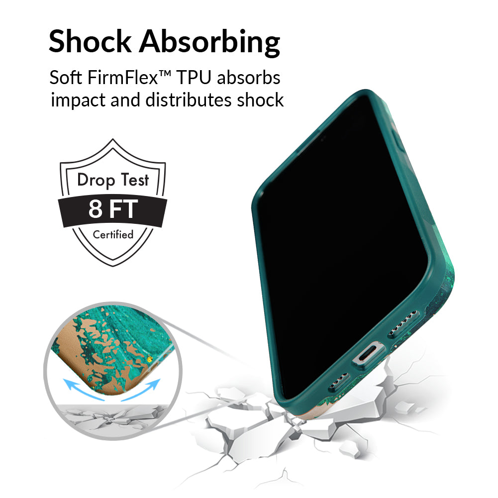 Emerald Marble iPhone Case - Elegant Protective Cover for iPhone 13/14/15 Pro Max - Perfect for Work, Travel & Everyday Use