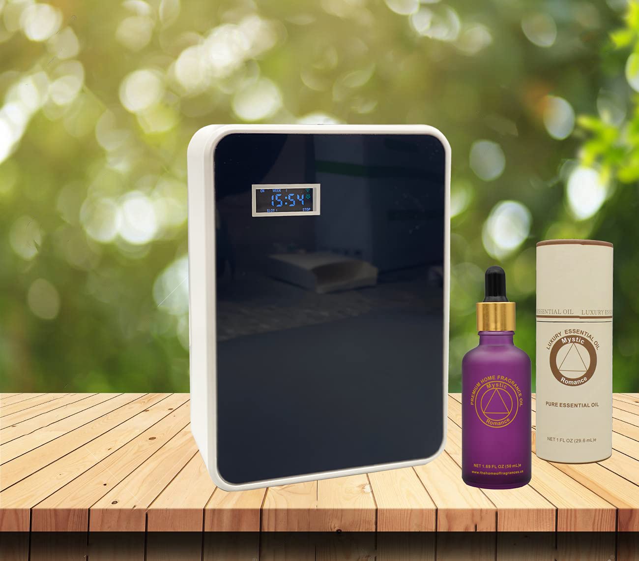 Premium Cruella Ultrasonic Essential Oil Diffuser with Free Scent - 600 Sq.Ft Coverage, Quiet Cold-Air Diffusion Technology for Aromatherapy | Perfect for Home, Office, Yoga & Spa Relaxation (China Rain Scent Included)