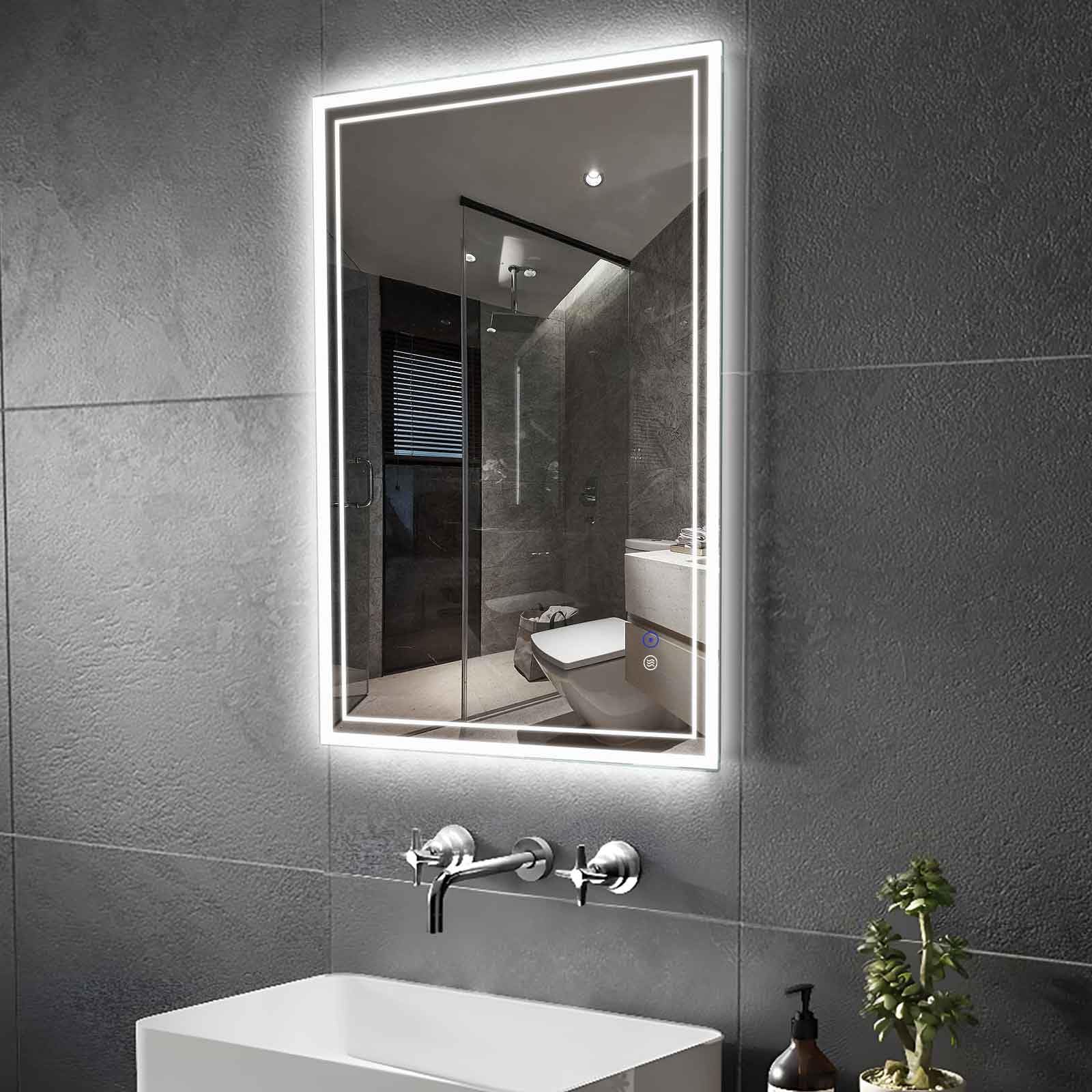 60x36 Inch LED Bathroom Mirror with Anti-Fog & Dimmable Backlit Lighting - 3 Color Temperatures, CRI>90, Memory Function, Shatter-Proof, ETL Certified - Perfect for Modern Vanity, Spa-Like Bathroom & Makeup Application