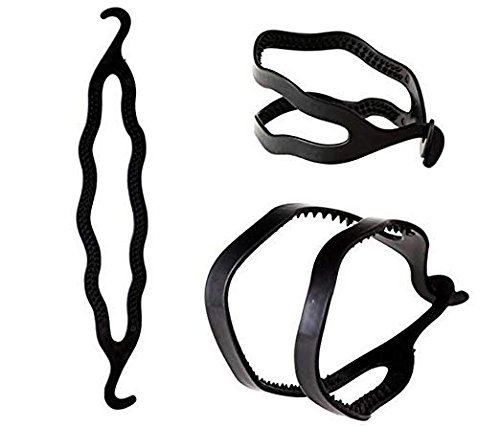 GuruEmbellish Set of 2 Small/Medium Hair Bun Makers - Black Hair Styling Clips for Women & Girls | Perfect for Updos, Ponytails & Everyday Hairstyles