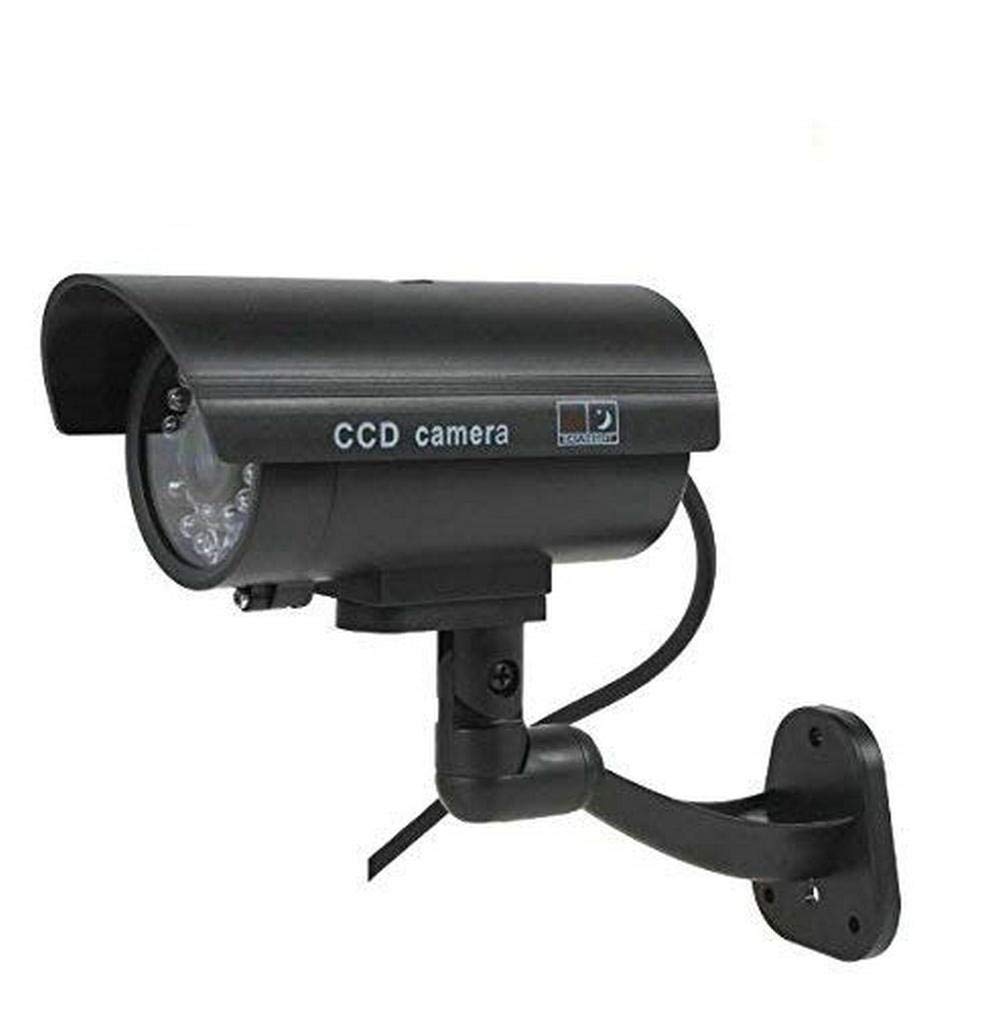 BW Fake Security Camera - Dummy CCTV Surveillance Camera with Flashing Red LED for Indoor & Outdoor Use | Weatherproof & Deterrent for Home, Office & Store Security