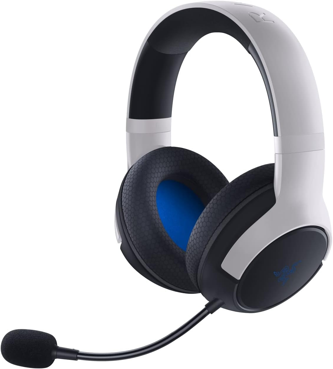 Razer Kaira Wireless Gaming Headset for PlayStation 5 - 50mm TriForce Titanium Drivers, HyperClear Cardioid Mic, SmartSwitch, FlowKnit Memory Foam - Black & White - Perfect for PS5 Gaming, Streaming & Online Chat