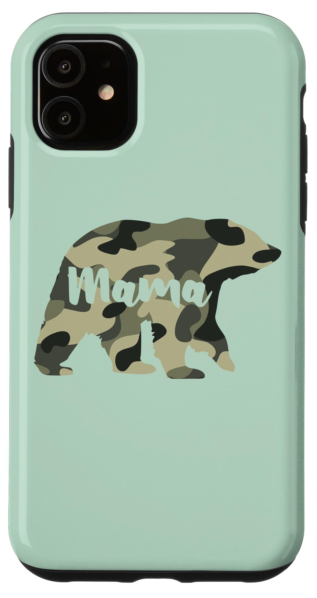 iPhone 11 Case - Camo Mama Bear Camouflage Green Protective Cover | Durable Slim Fit for Outdoor, Hunting & Military Style | Shockproof & Scratch Resistant