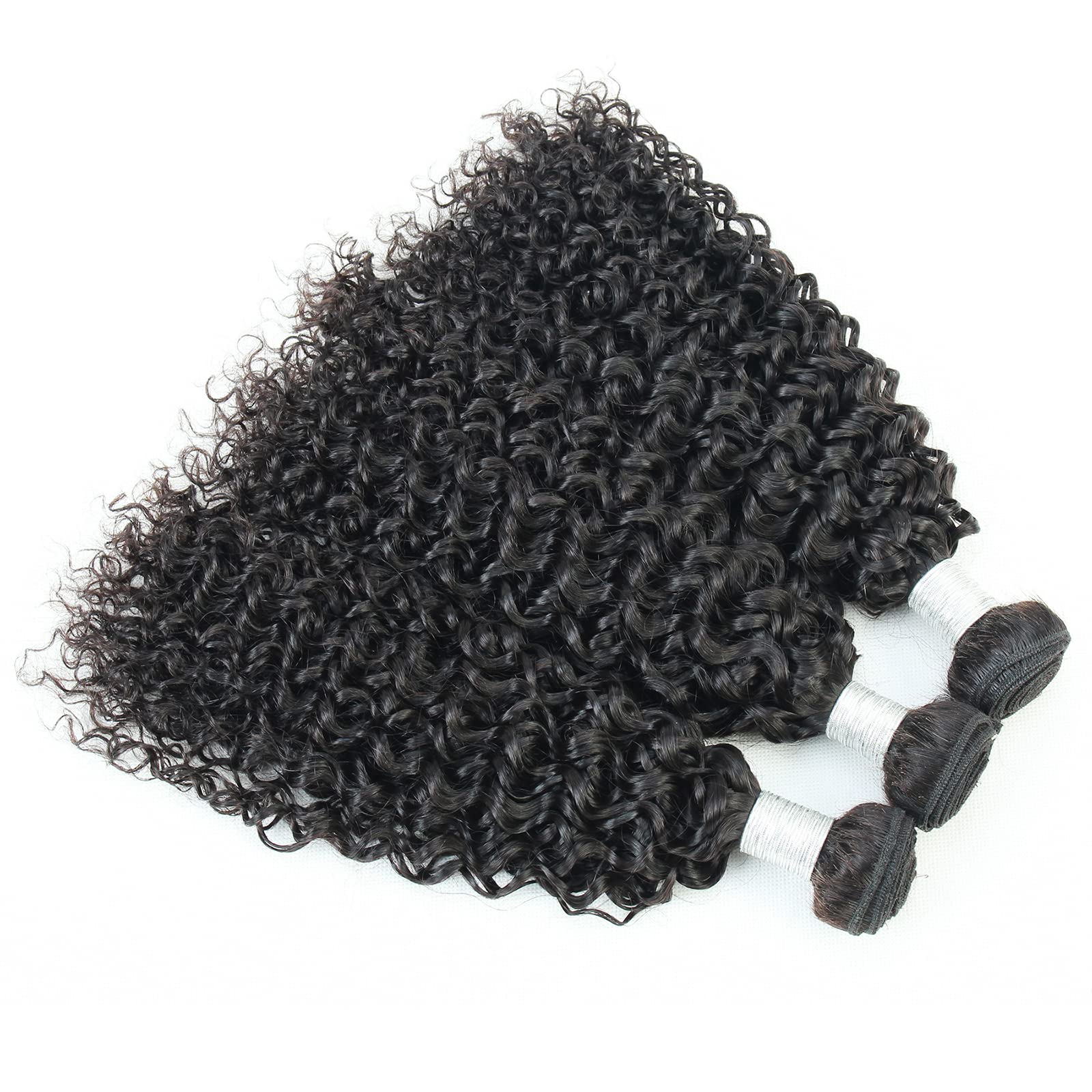 12A Brazilian Human Hair Bundles 22 24 26 Inch - 100% Unprocessed Remy Hair Extensions with Jerry Curl for Natural Look - Perfect for Weaving, Styling, and Special Occasions