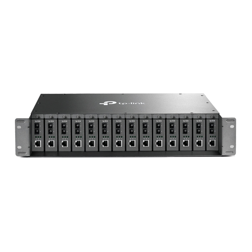 14-Slot Media Converter Rackmount Chassis by TP-Link - High-Density Network Conversion for Data Centers & Enterprise Networks