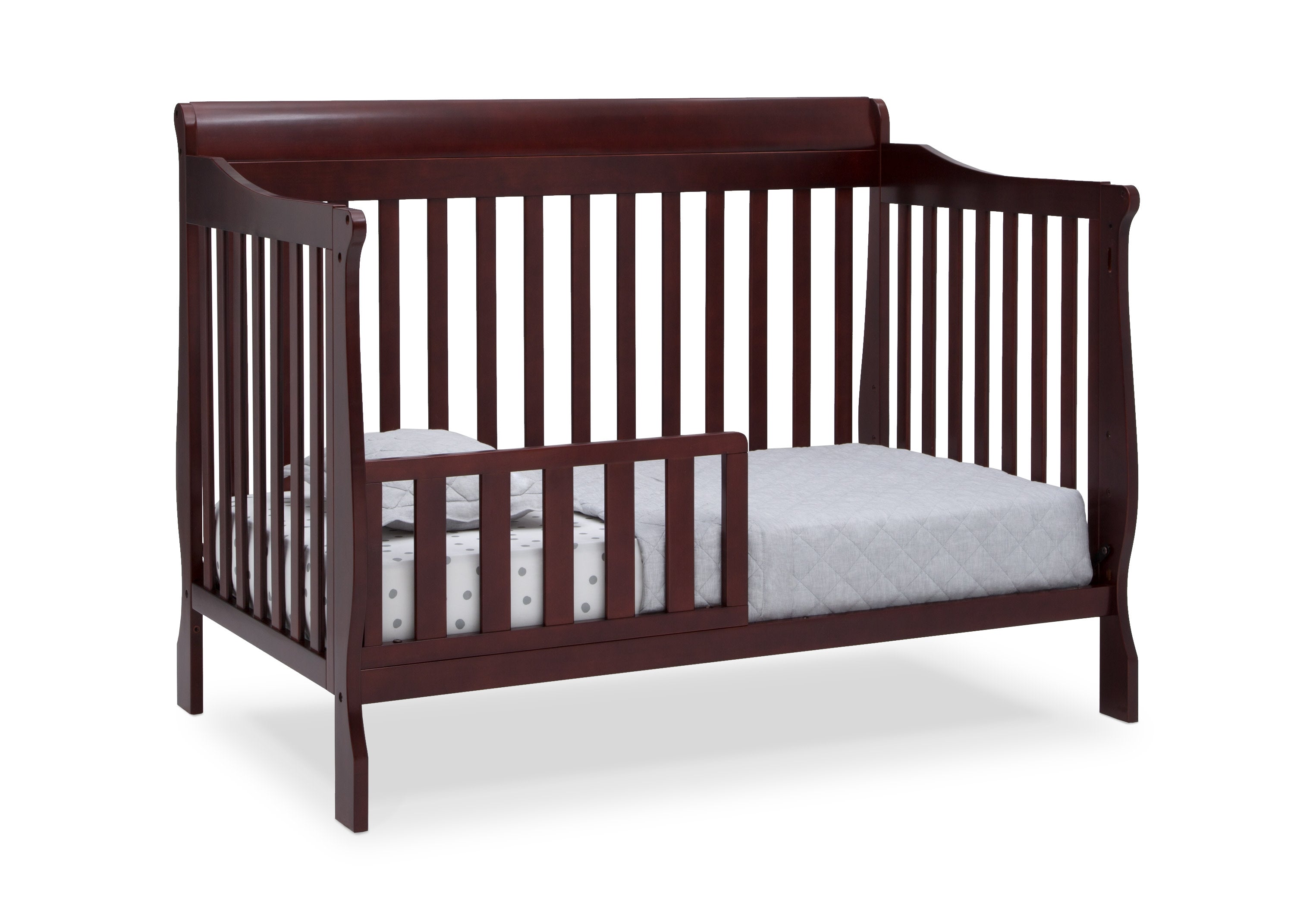 6-in-1 Convertible Baby Crib with Toddler Bed Conversion - Canton White Nursery Furniture for Newborn to Teen - Perfect for Small Spaces & Modern Nurseries