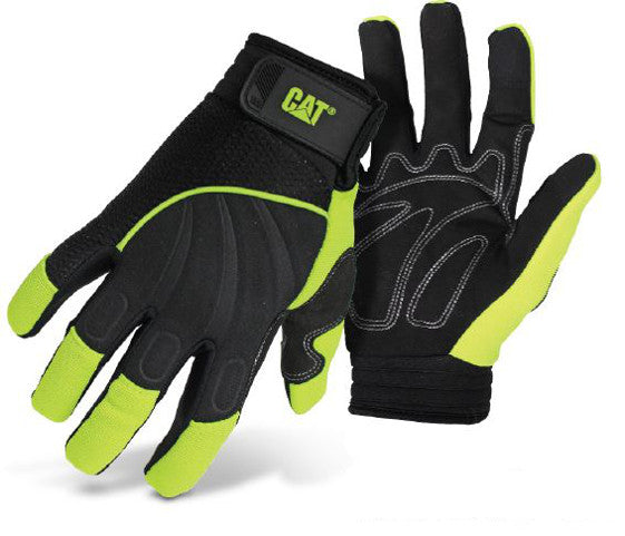 Durable Padded Palm Work Gloves Black & Yellow - Heavy Duty Protection for Construction, Gardening, and DIY Projects