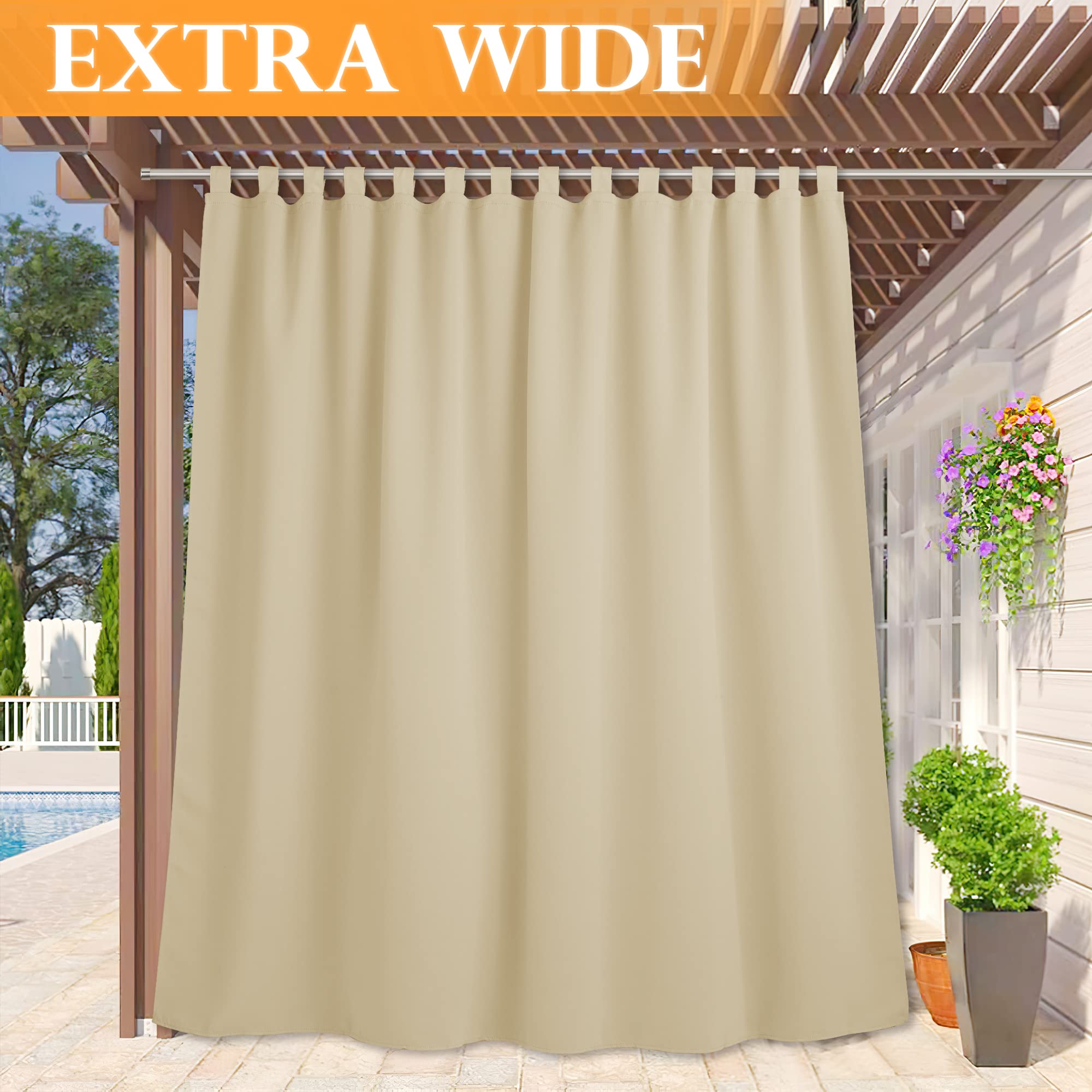 RYB HOME Blackout Curtains for Bedroom - Thermal Insulated Room Darkening Drapes with Sheer Curtains Bundle - Perfect for Nursery, Living Room & Home Theater (Black, 2 Panels)