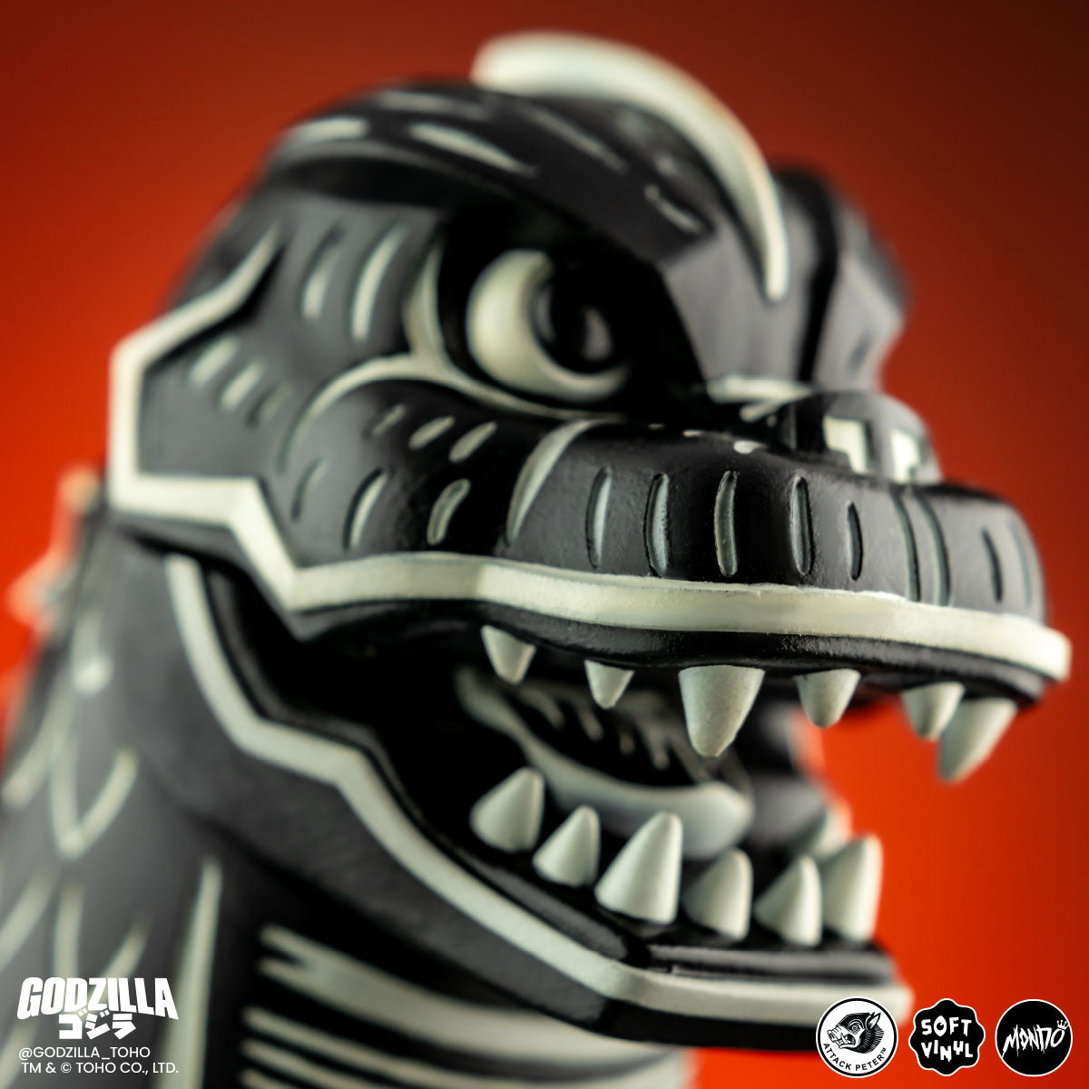 Godzilla Vinyl Designer Figure by Attack Peter - Linocut Variant Collectible Toy for Home Decor, Gift & Pop Culture Display