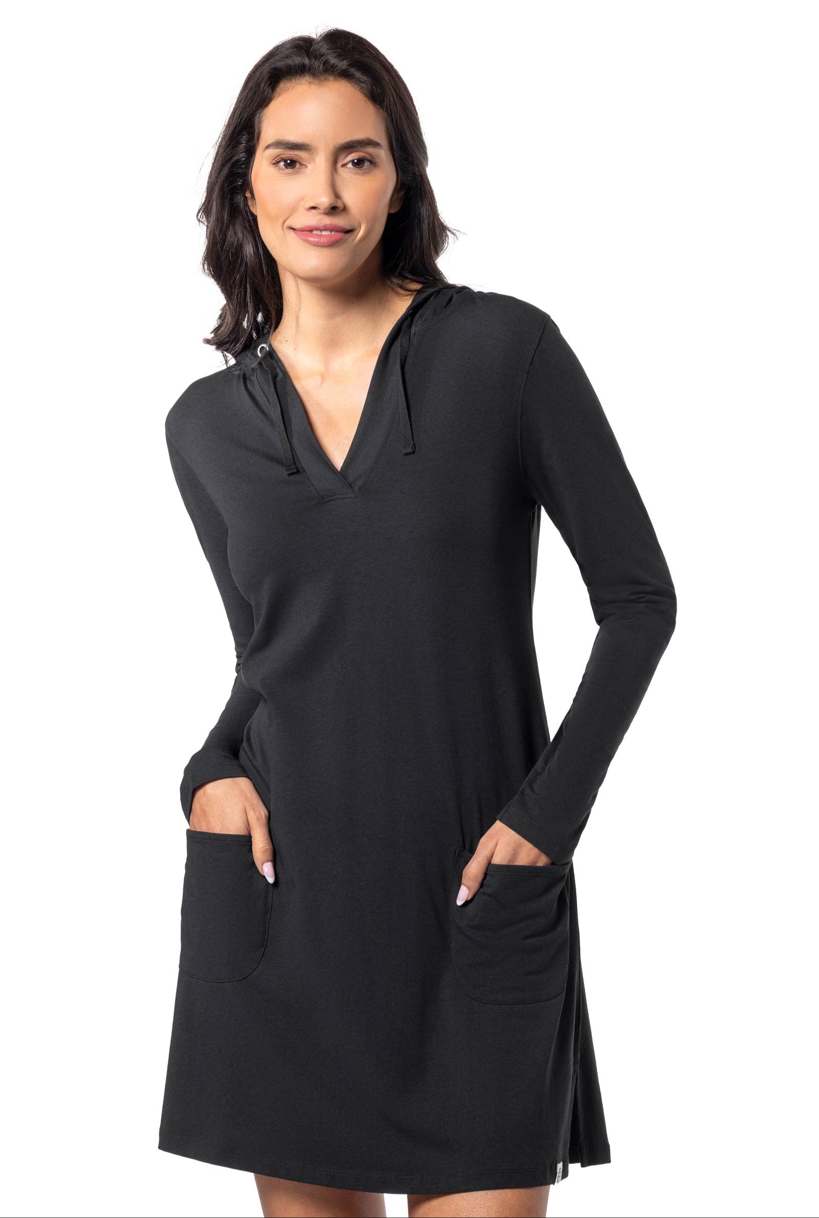Women's Catalina Beach Cover Up Dress - Lightweight & Flowy Black Summer Dress for Pool, Beach & Vacation Wear